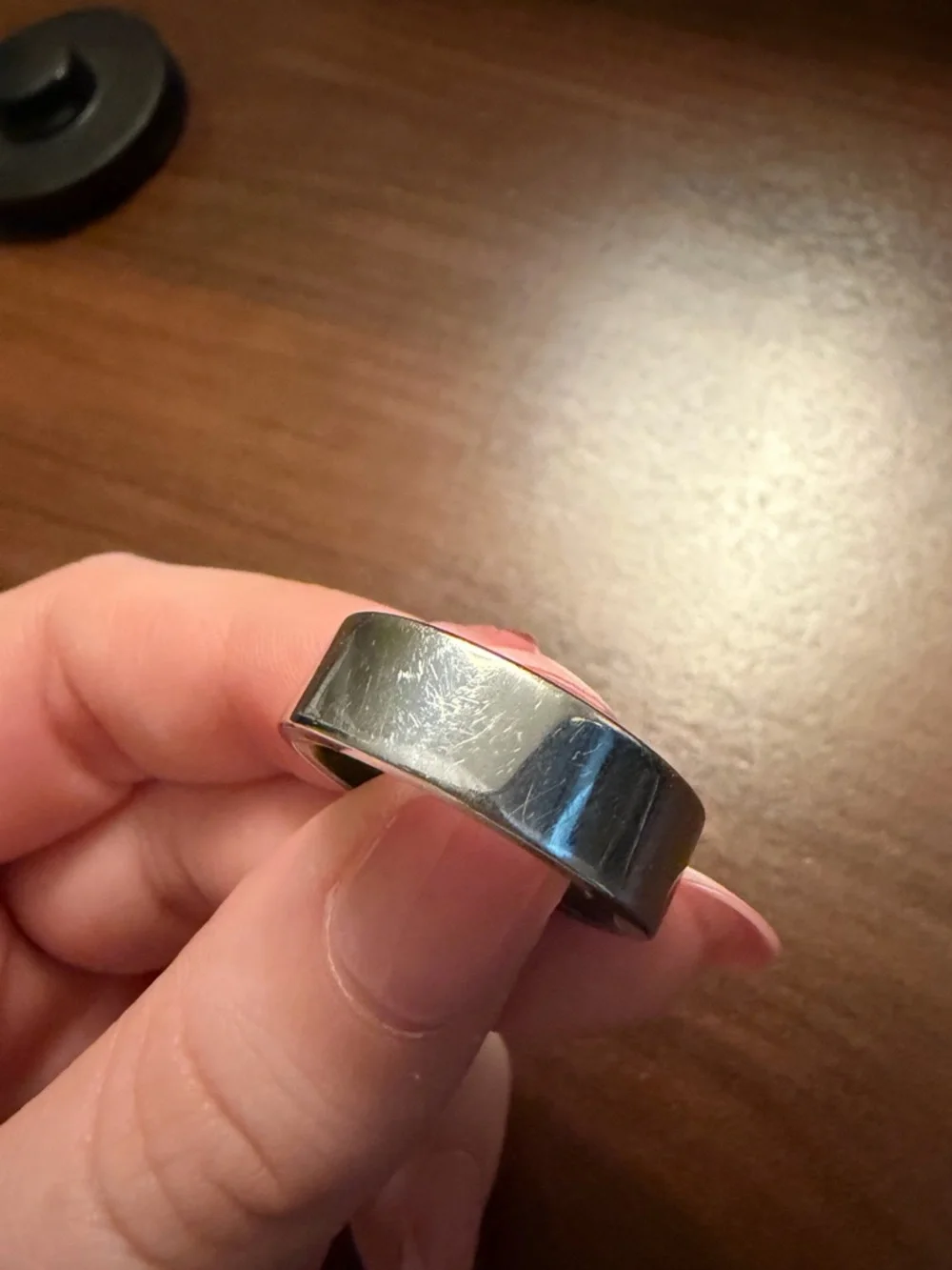 Oura Silver Metal Ring with Polished Finish